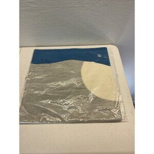 NEW West Elm Crewel abstract Pillow Cover 18‎ x 18 blue gray modern textured